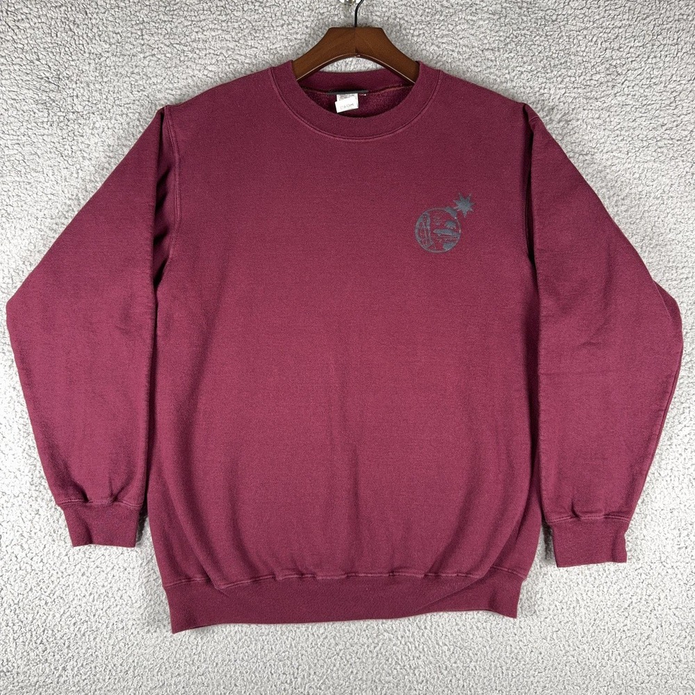 The Hundreds Mens M Maroon Crewneck Sweatshirt California Culture Logo Pullover